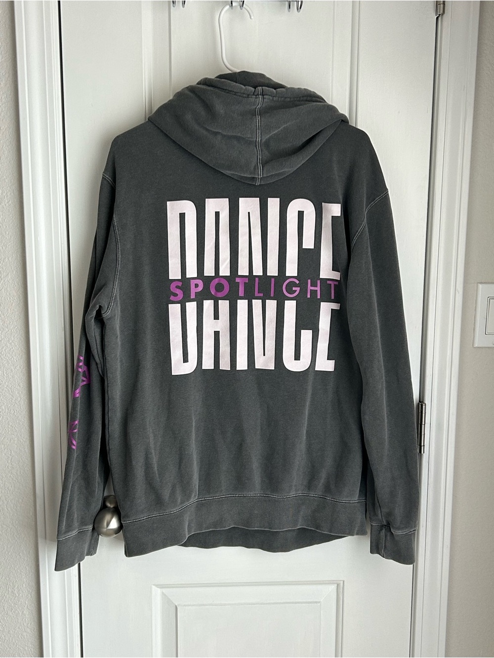Spotlight Dance Graphic Hoodie - Charcoal Gray